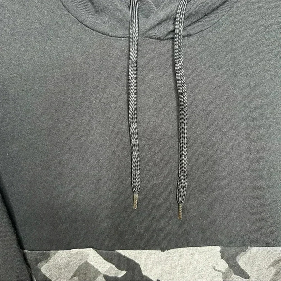 George Hoodie Thin Kangaroo Pocket Black & Grey  Camo Size Small - Picture 5 of 16